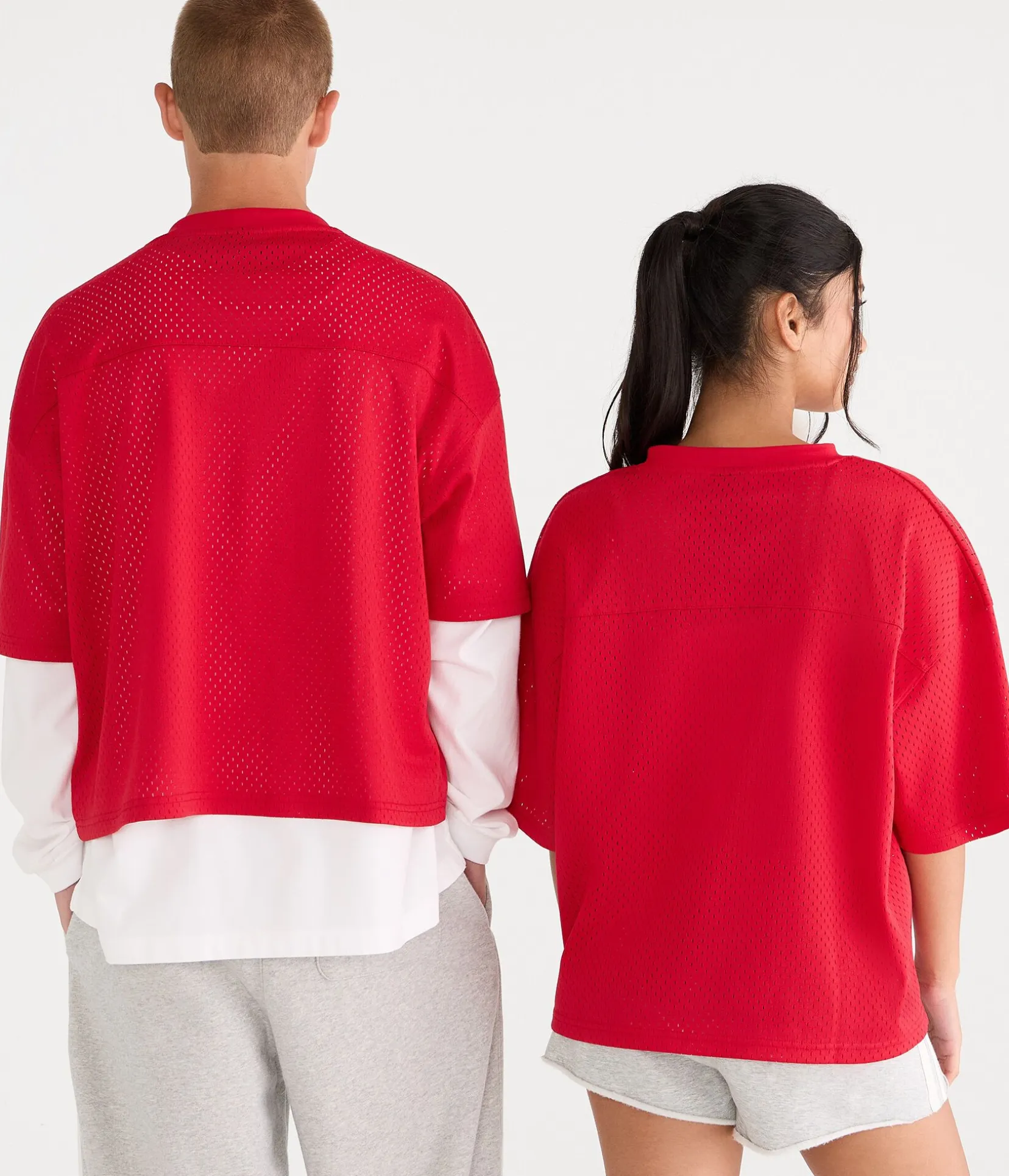 Georgia Bulldogs Boxy Mesh V-Neck Top
