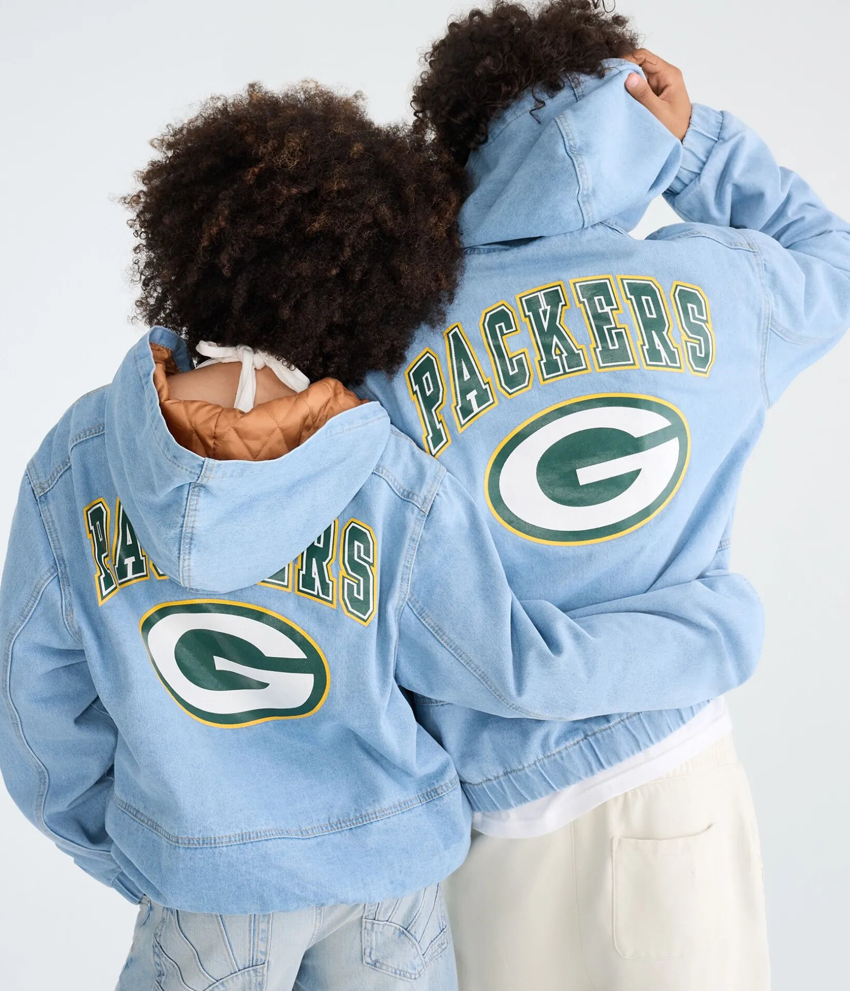 Green Bay Packers Full-Zip Hooded Denim Jacket