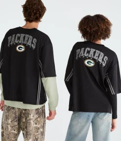 Green Bay Packers Striped Mesh Top
