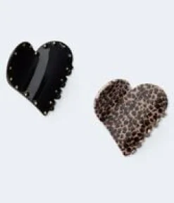 Heart Claw Hair Clip 2-Pack