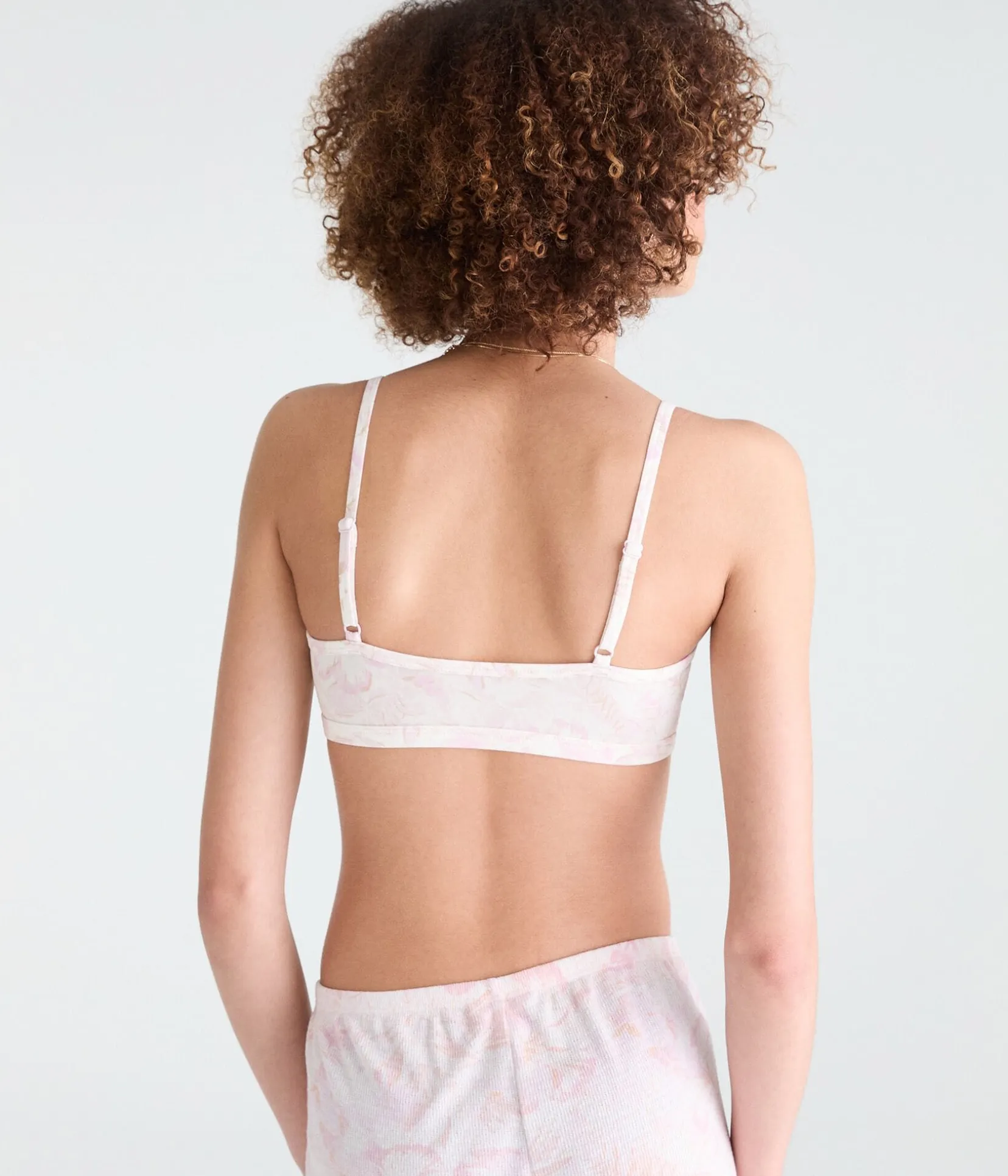 Hibiscus Cotton Henley Bralette