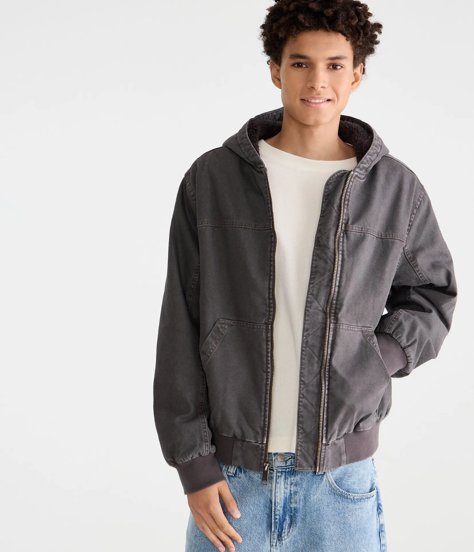 Hooded Full-Zip Skater Jacket