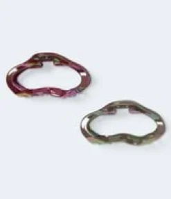 Iridescent Oval Claw Hair Clip 2-Pack