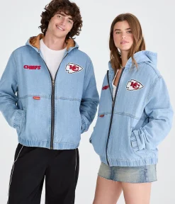 Kansas City Chiefs Full-Zip Hooded Denim Jacket