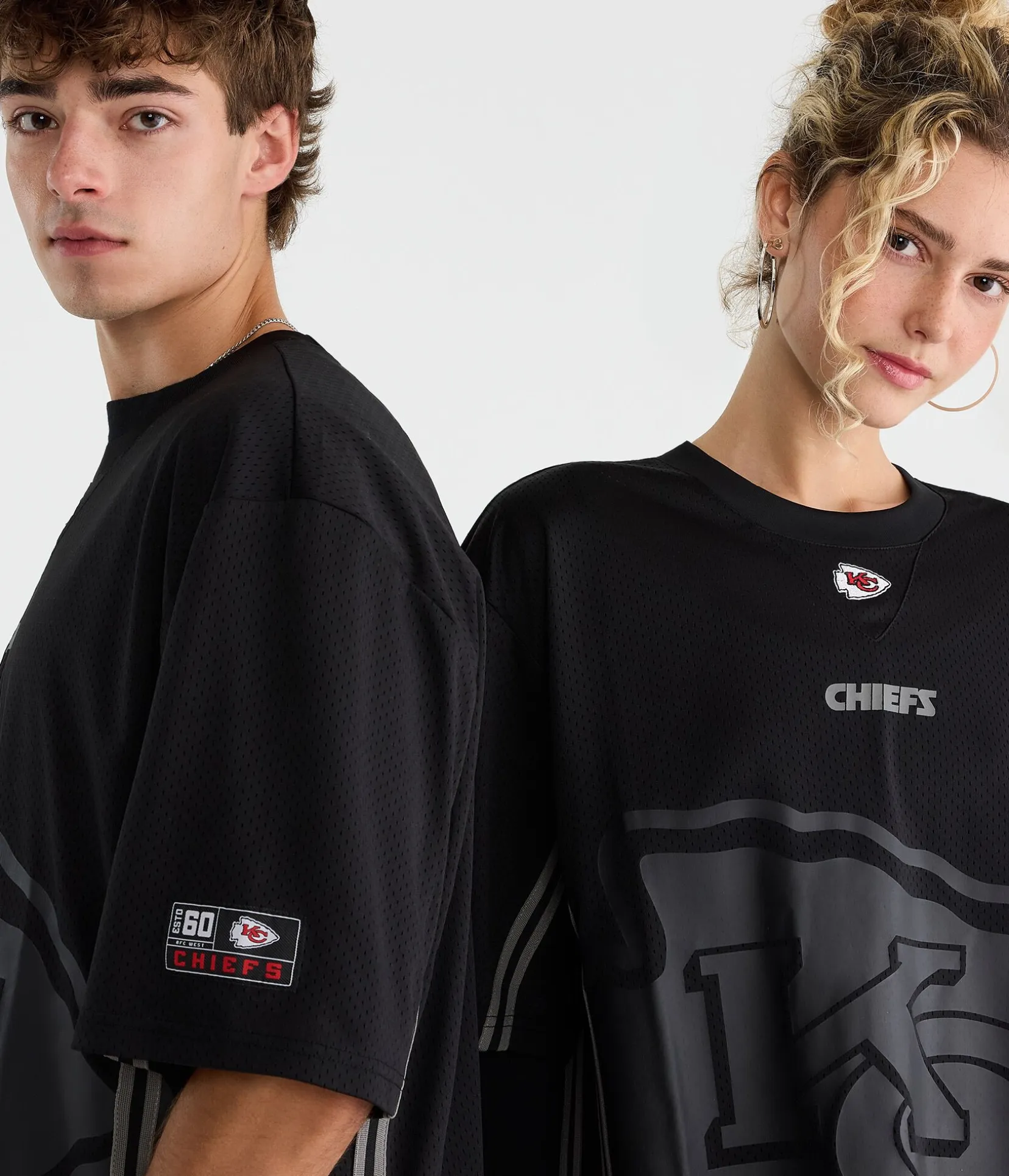 Kansas City Chiefs Striped Mesh Top