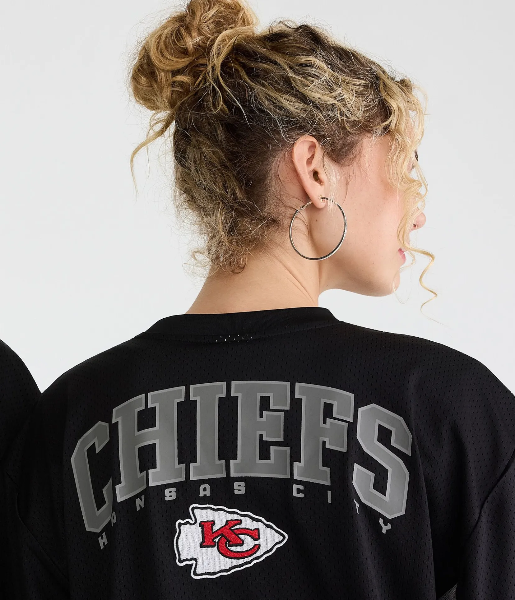 Kansas City Chiefs Striped Mesh Top