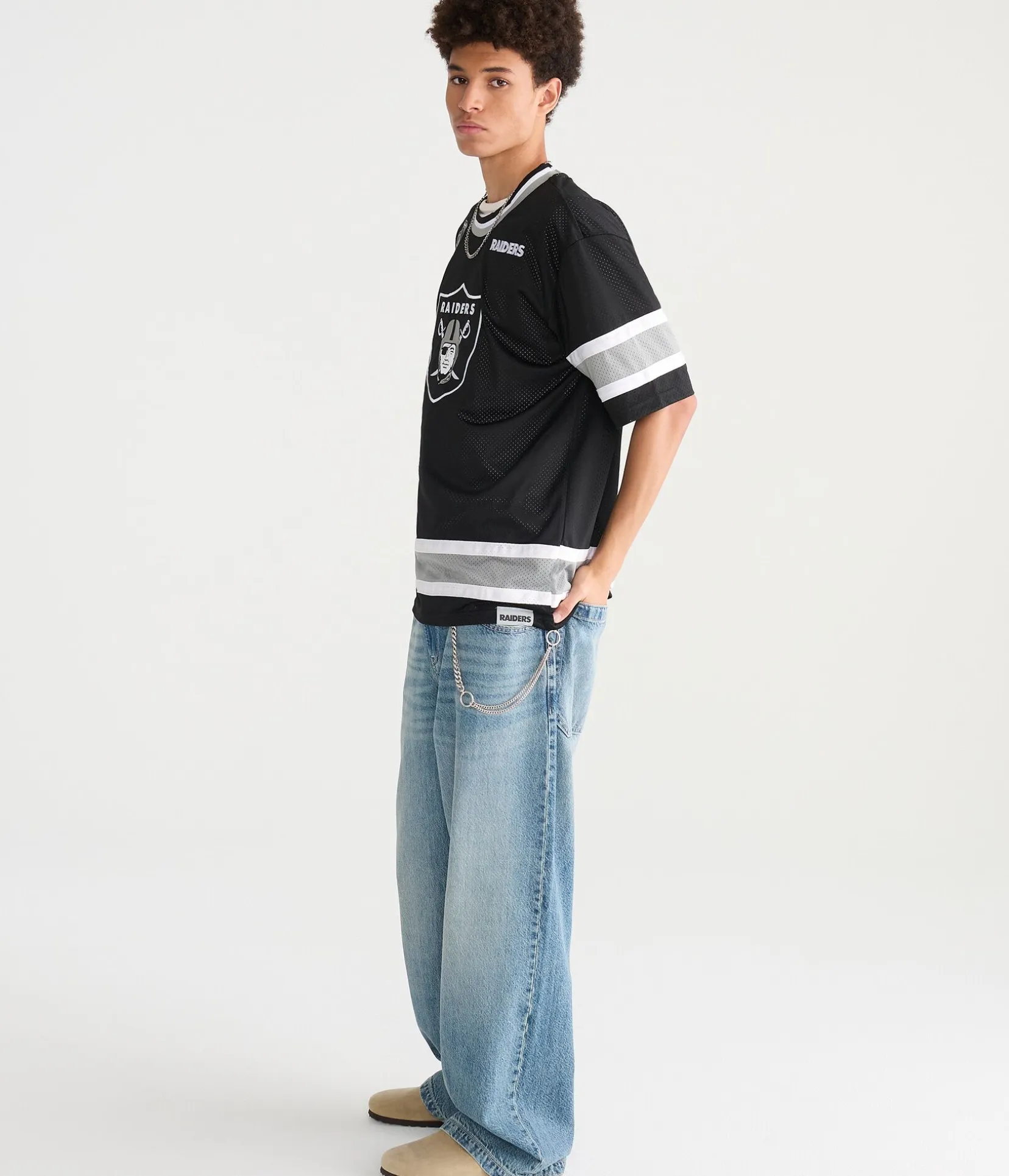 Las Vegas Raiders Football Mesh Top