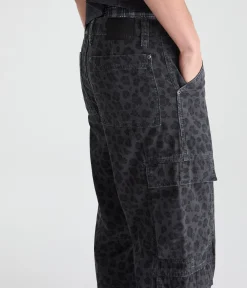 Leopard Print Baggy Cargo Pants