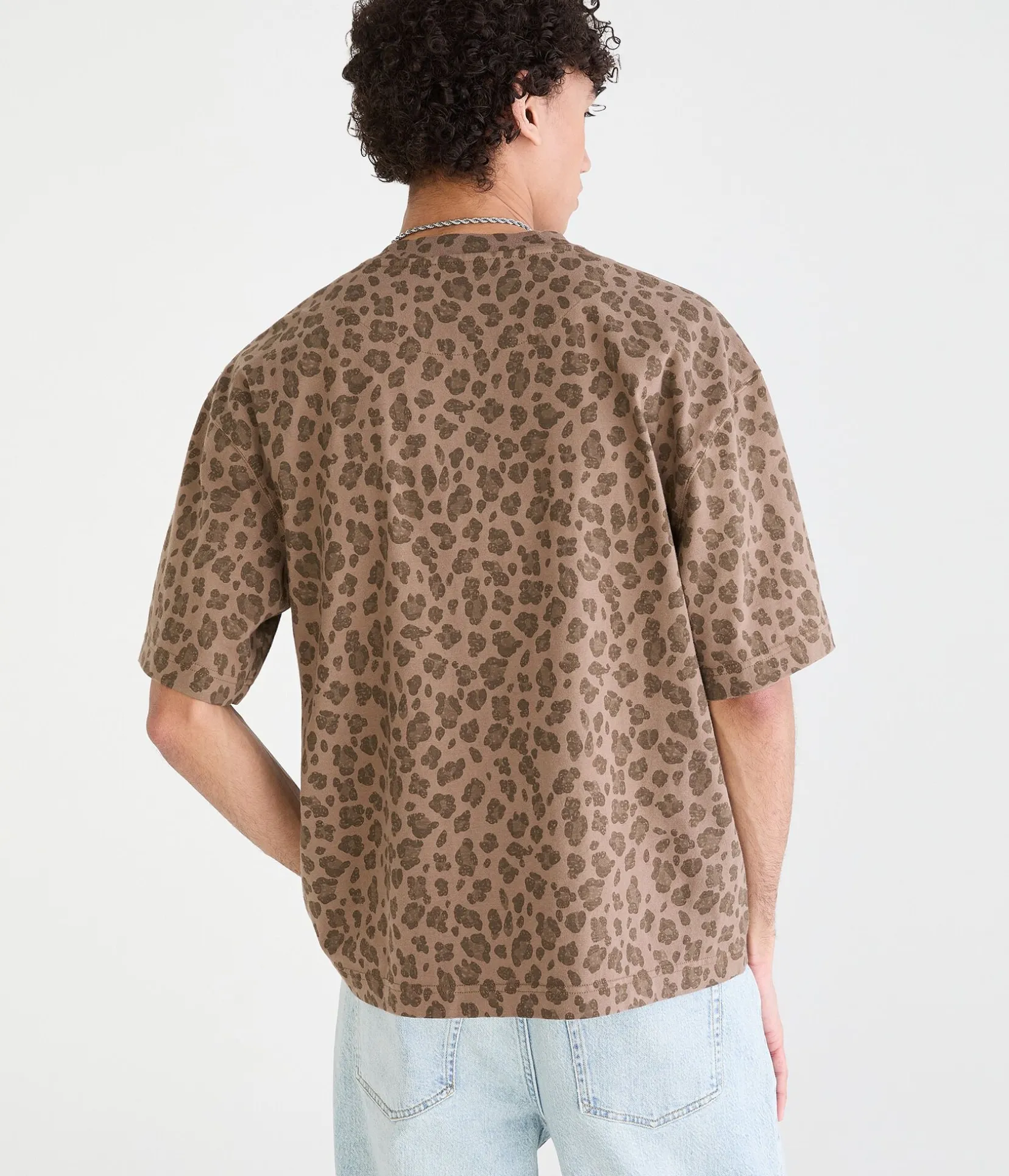 Leopard Print Heavyweight Crew Tee