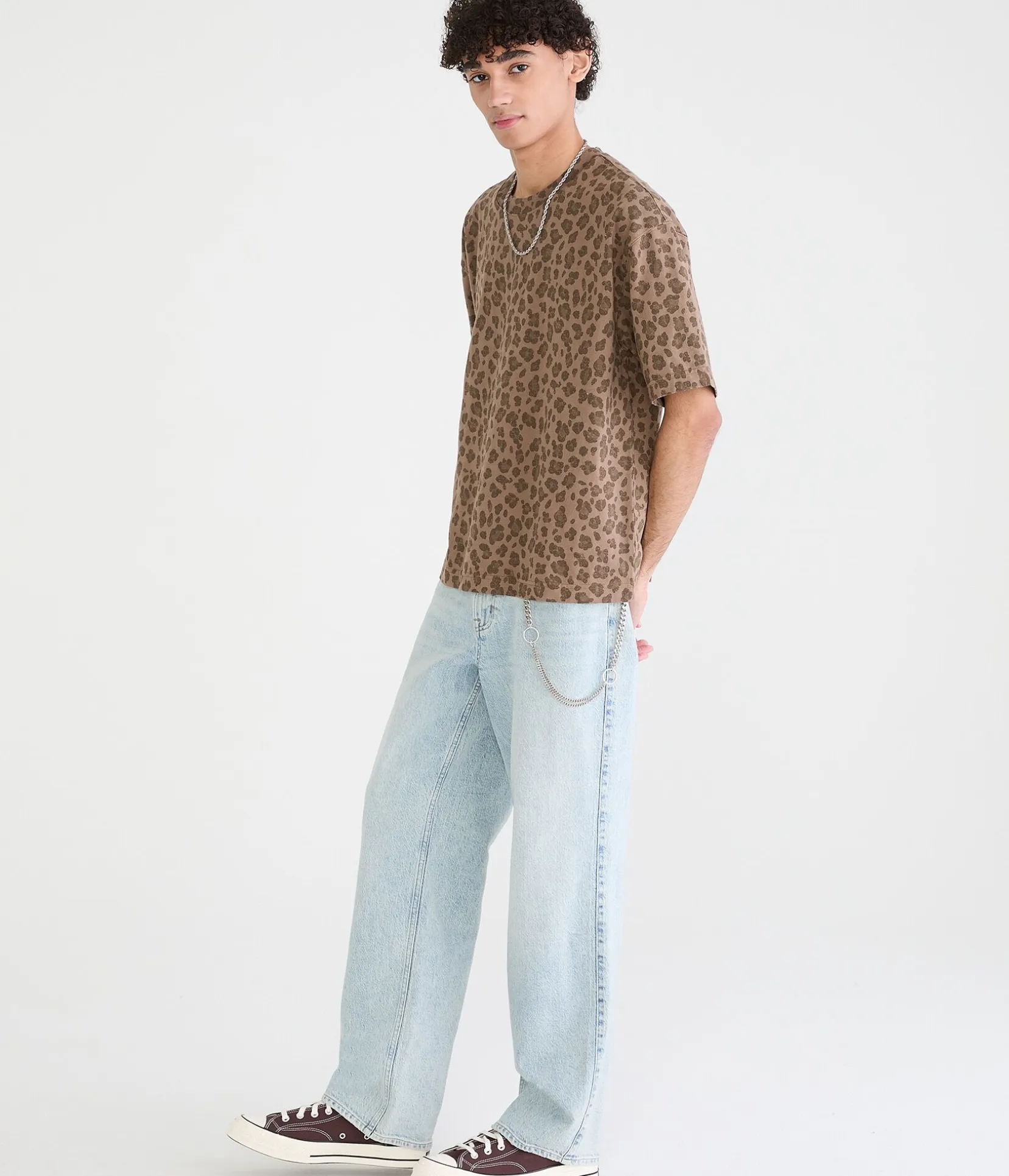 Leopard Print Heavyweight Crew Tee