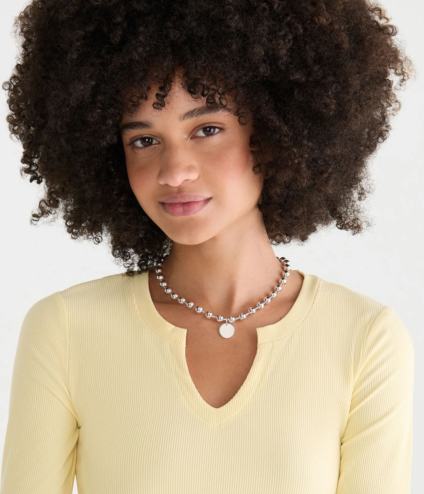 Long Sleeve Buttery Soft Notch-Neck Tee