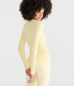 Long Sleeve Buttery Soft Notch-Neck Tee