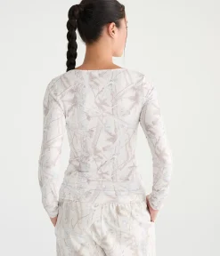 Long Sleeve Buttery Soft Seamless Forest Camo Sweetheart Tee