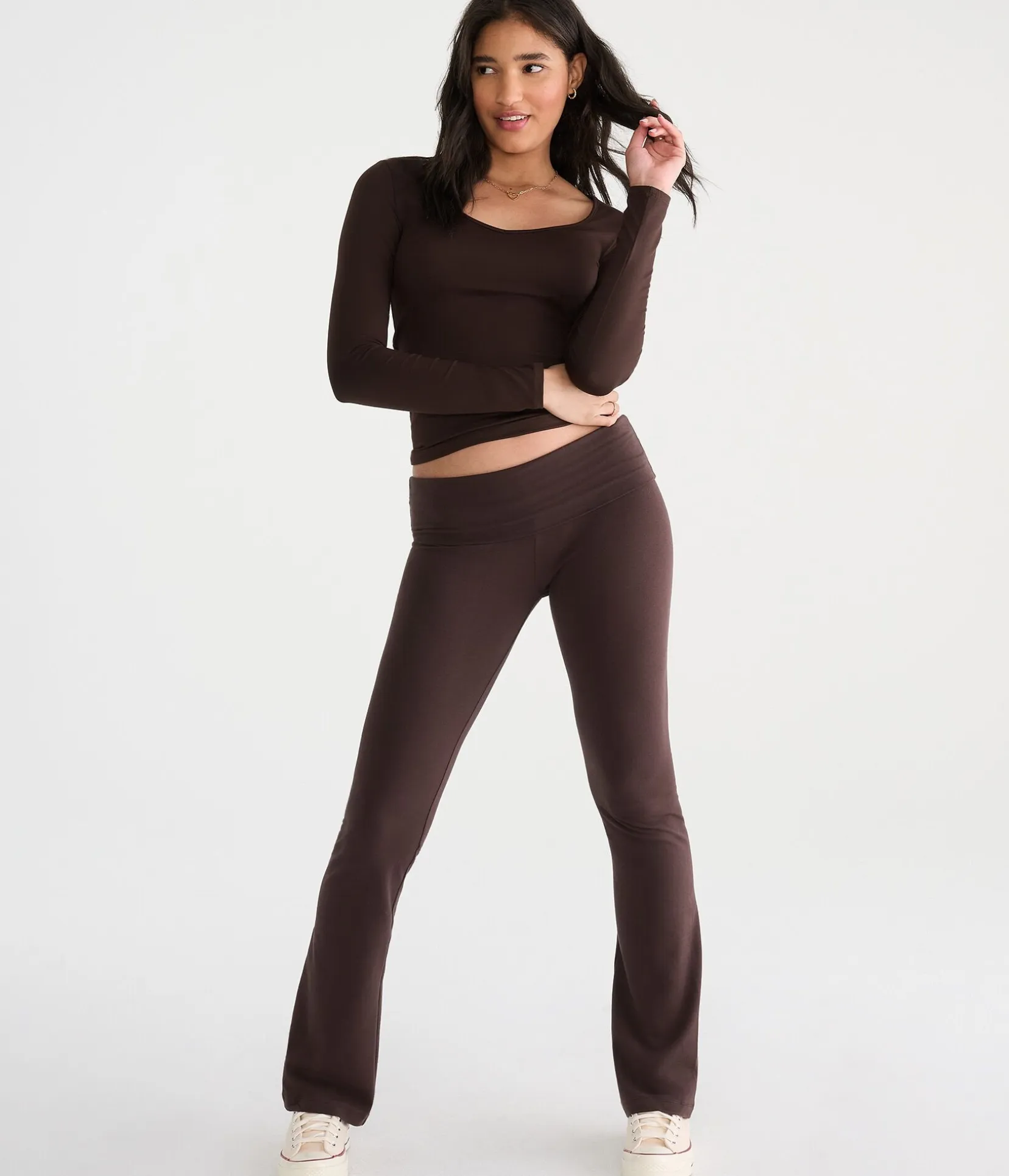 Long Sleeve Buttery Soft Seamless Sweetheart Tee