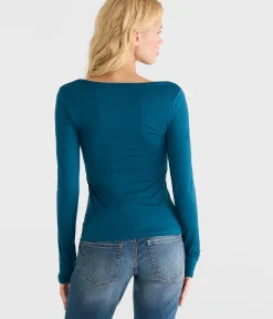Long Sleeve Buttery Soft Seamless Sweetheart Tee