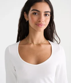 Long Sleeve Buttery Soft Seamless Sweetheart Tee
