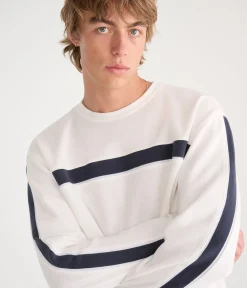 Long Sleeve Flat Stripes Rib-Knit Tee