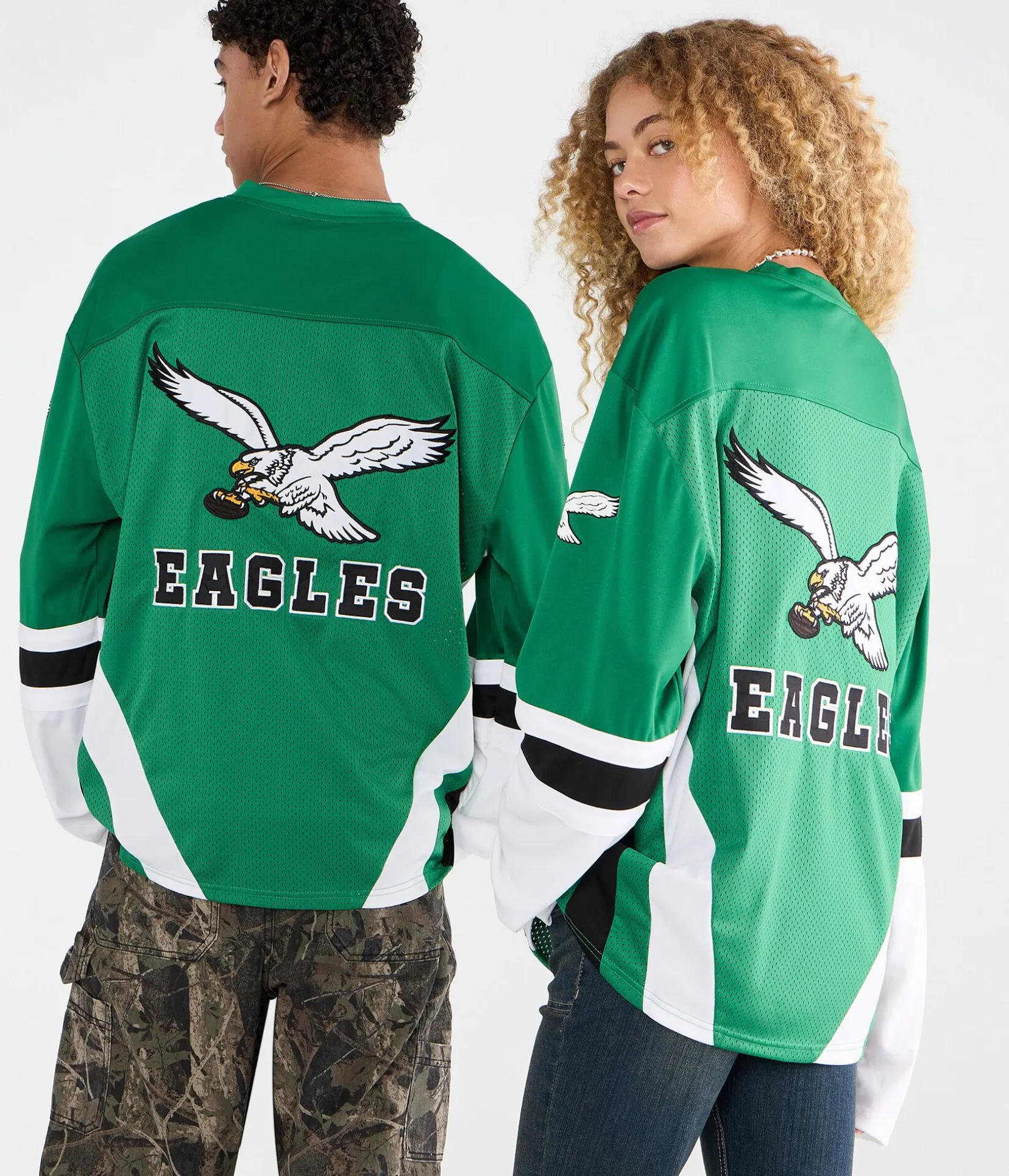 Long Sleeve Philadelphia Eagles Mesh Top
