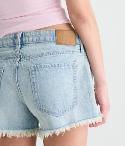 Low-Rise Baggy Denim Shorts 4"