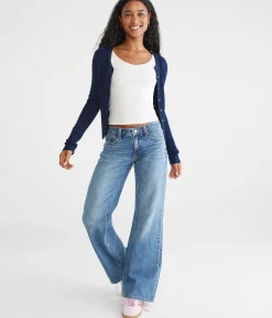 Low-Rise Baggy Flare Jean