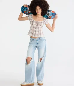 Low-Rise Baggy Wide Leg Jean