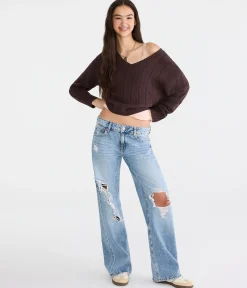 Low-Rise Baggy Wide Leg Jean