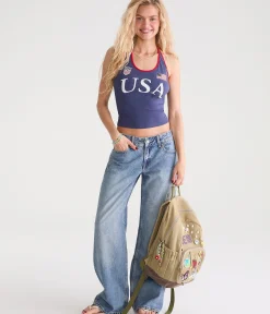 Low-Rise Baggy Wide Leg Jean