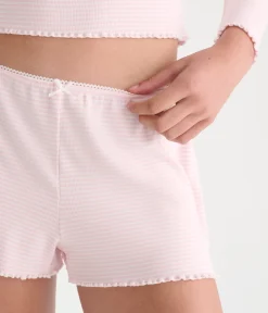 Low-Rise Lettuce-Edge Sleep Shorts