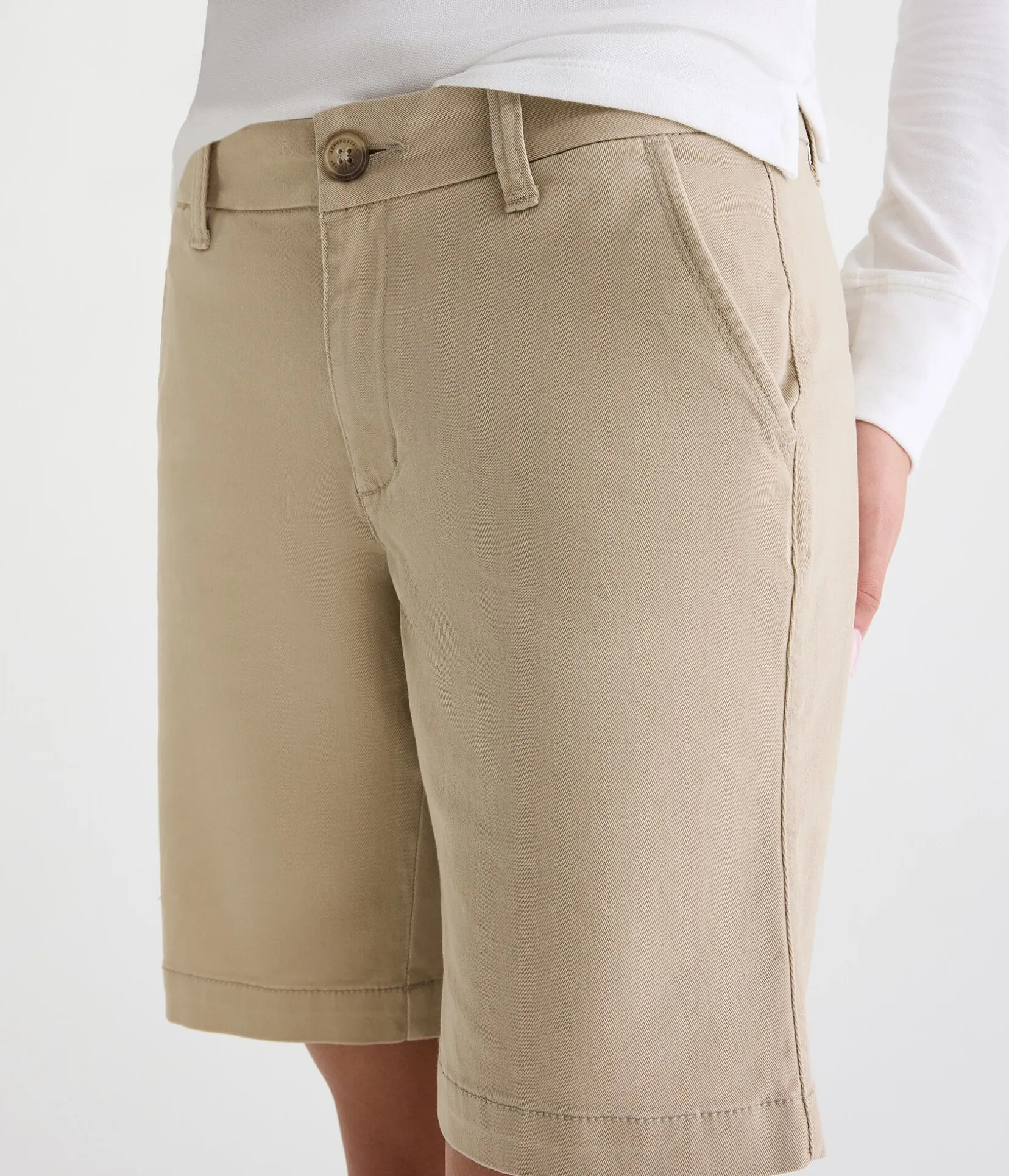 Low-Rise Uniform Bermuda Shorts