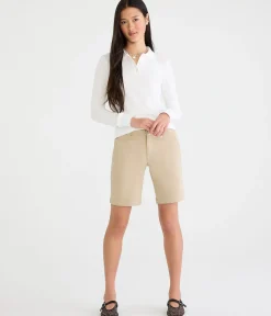 Low-Rise Uniform Bermuda Shorts