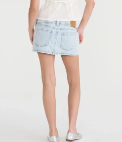 Low-Rise Utility Micro Denim Skirt