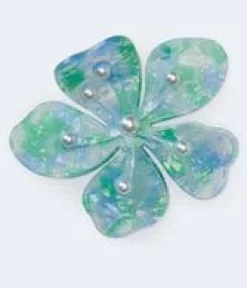 Marbled Flower Claw Hair Clip