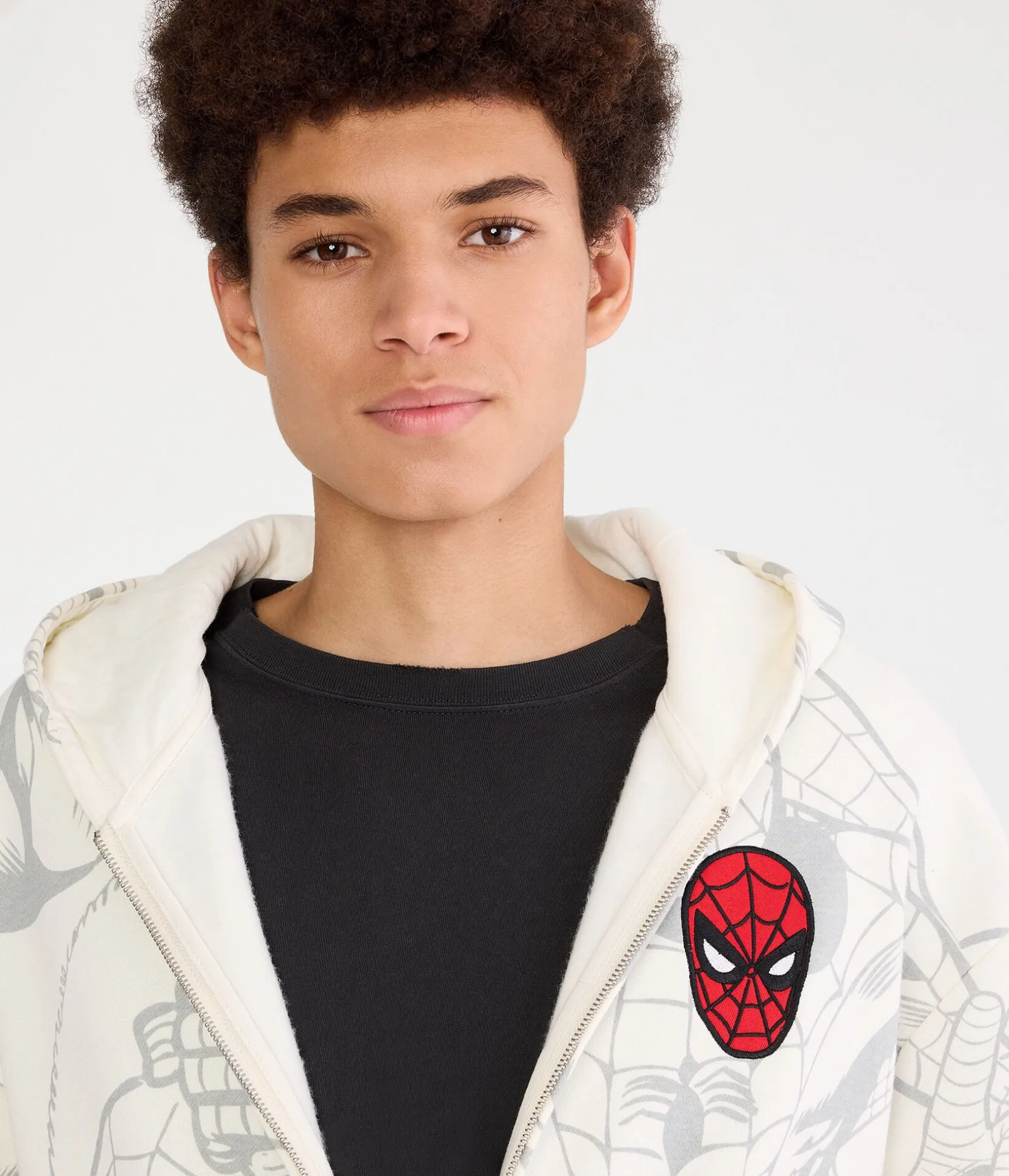 Marvel | Aéropostale Spider-Man Action Print Boxy Full-Zip Hoodie