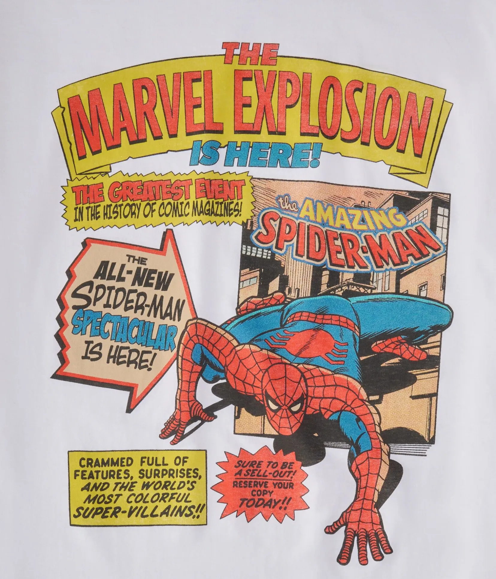Marvel Explosion Spider-Man Relaxed Graphic Tee
