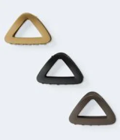 Medium Matte Triangle Claw Hair Clip 3-Pack