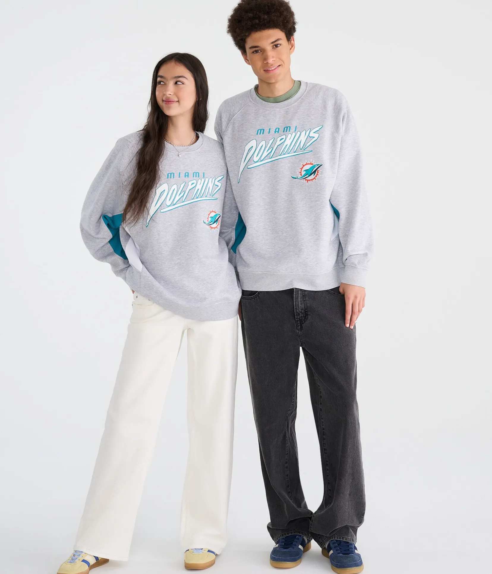 Miami Dolphins Colorblock Crew Sweatshirt