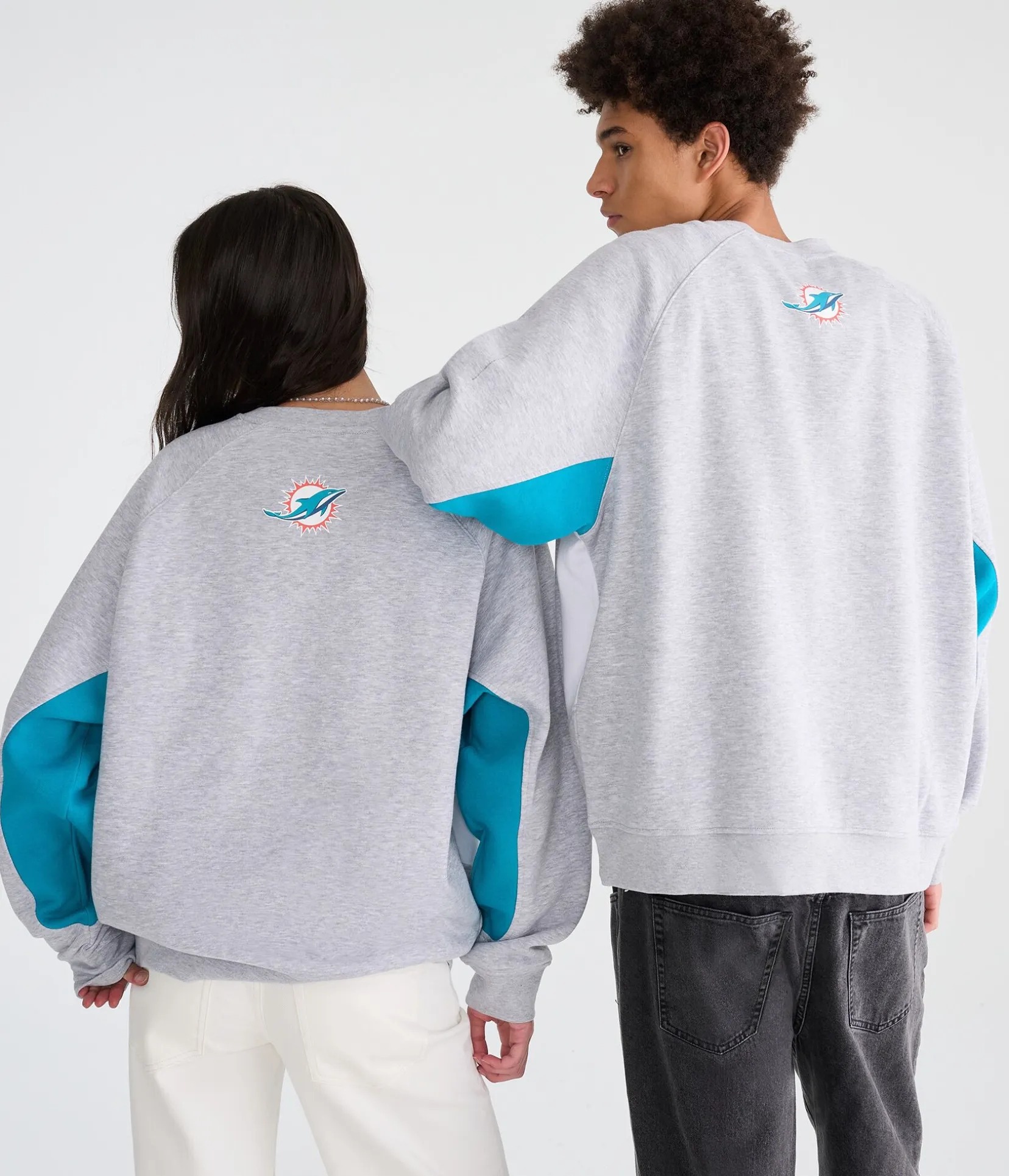 Miami Dolphins Colorblock Crew Sweatshirt