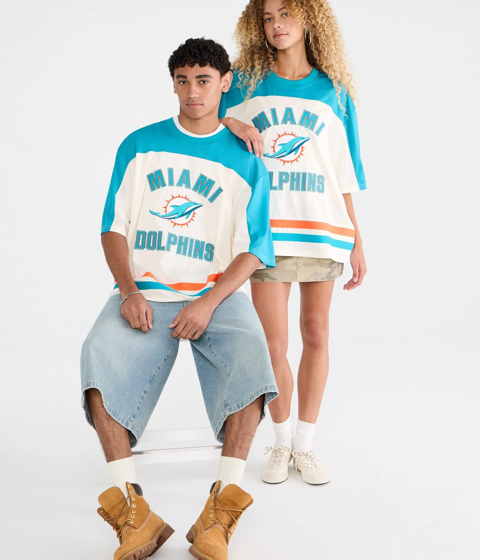 Miami Dolphins Colorblock Mesh Top