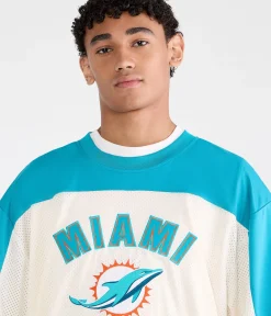 Miami Dolphins Colorblock Mesh Top