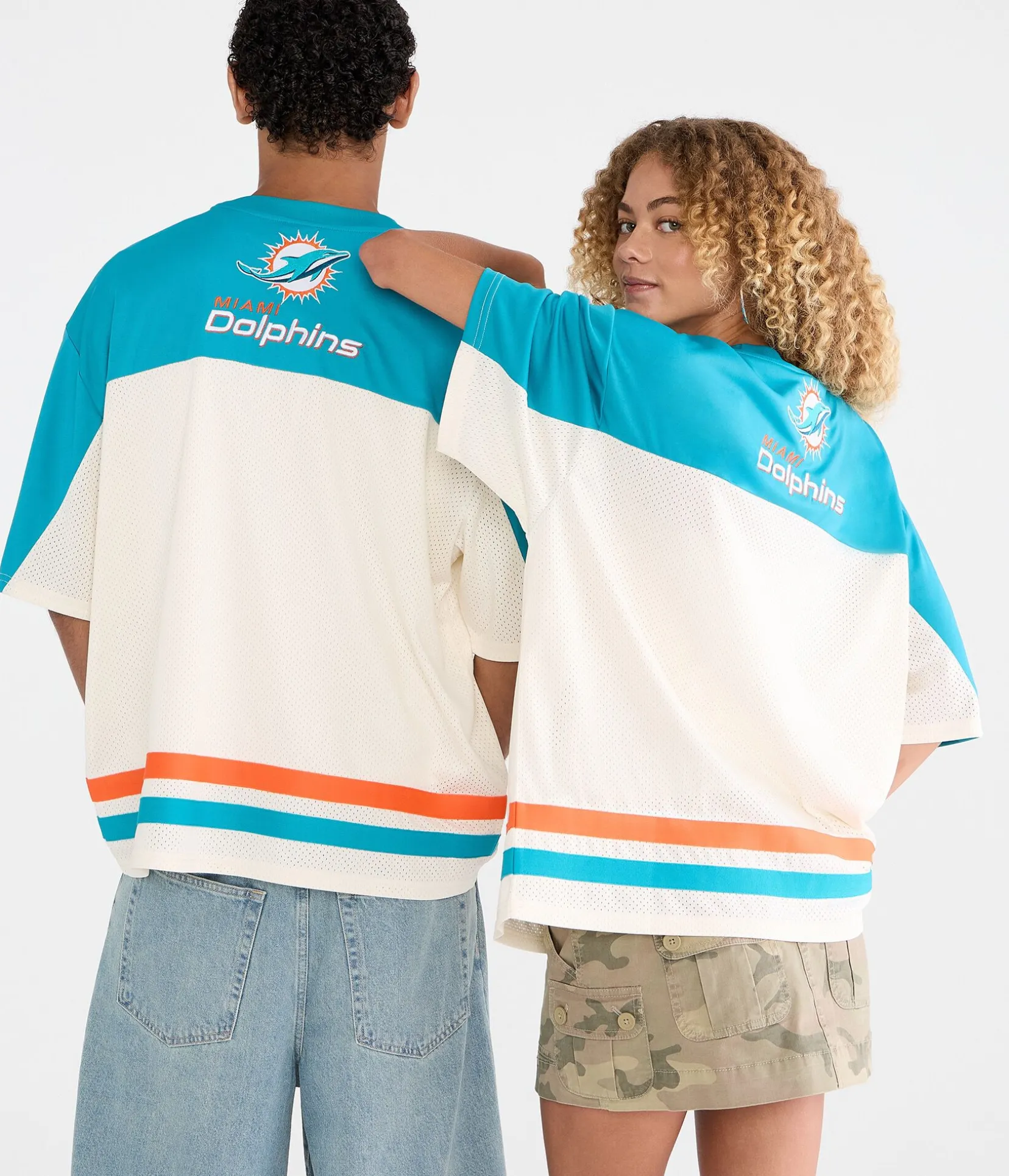 Miami Dolphins Colorblock Mesh Top