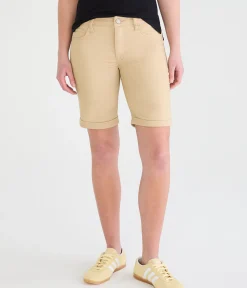 Mid-Rise Uniform Bermuda Shorts