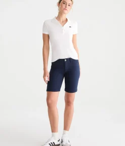 Mid-Rise Uniform Bermuda Shorts