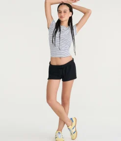 Mid-Rise Waffle Shorts