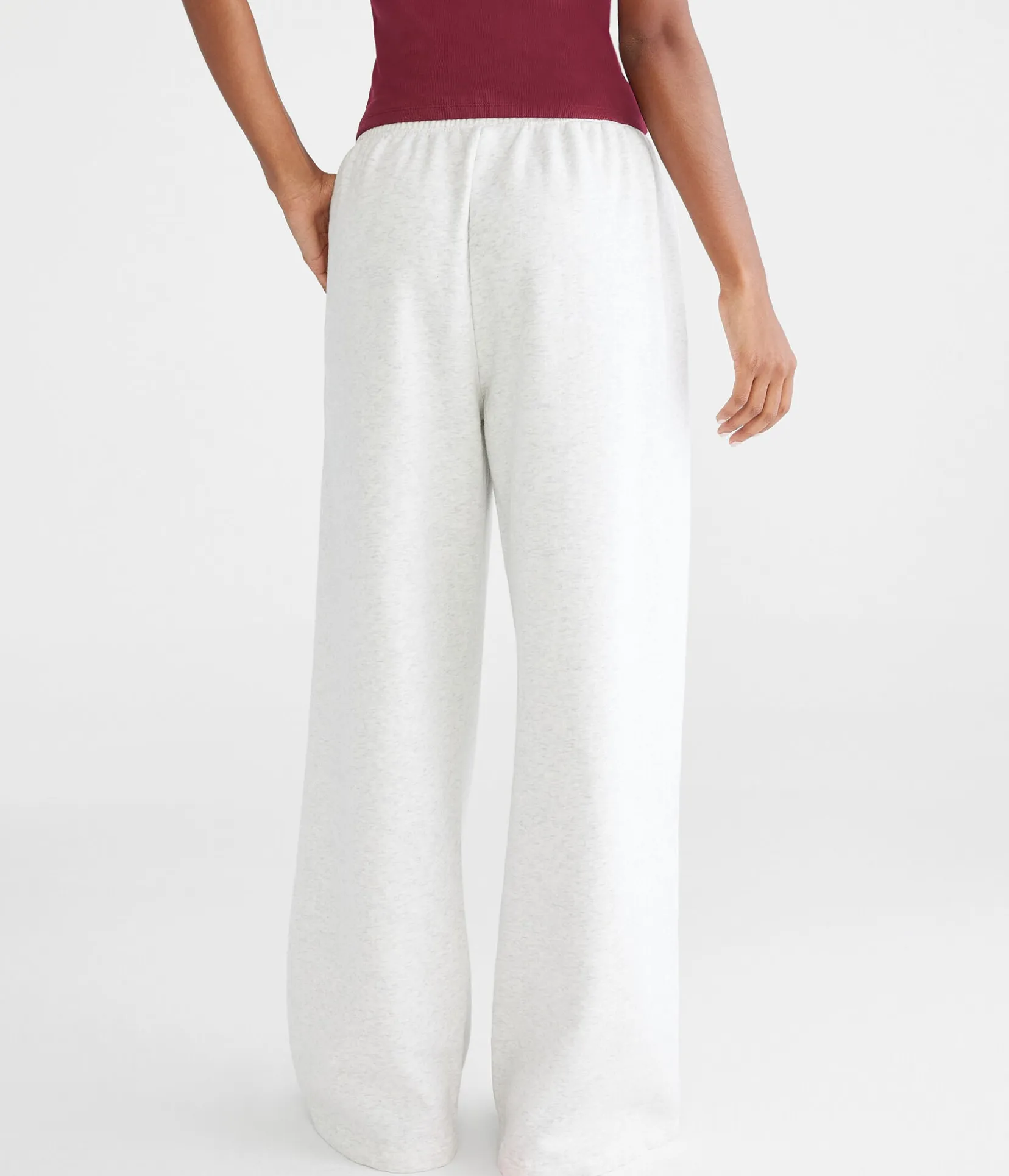 Mid-Rise Wide Leg Sweatpants