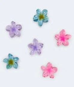 Mini Tropical Flower Claw Hair Clip 6-Pack