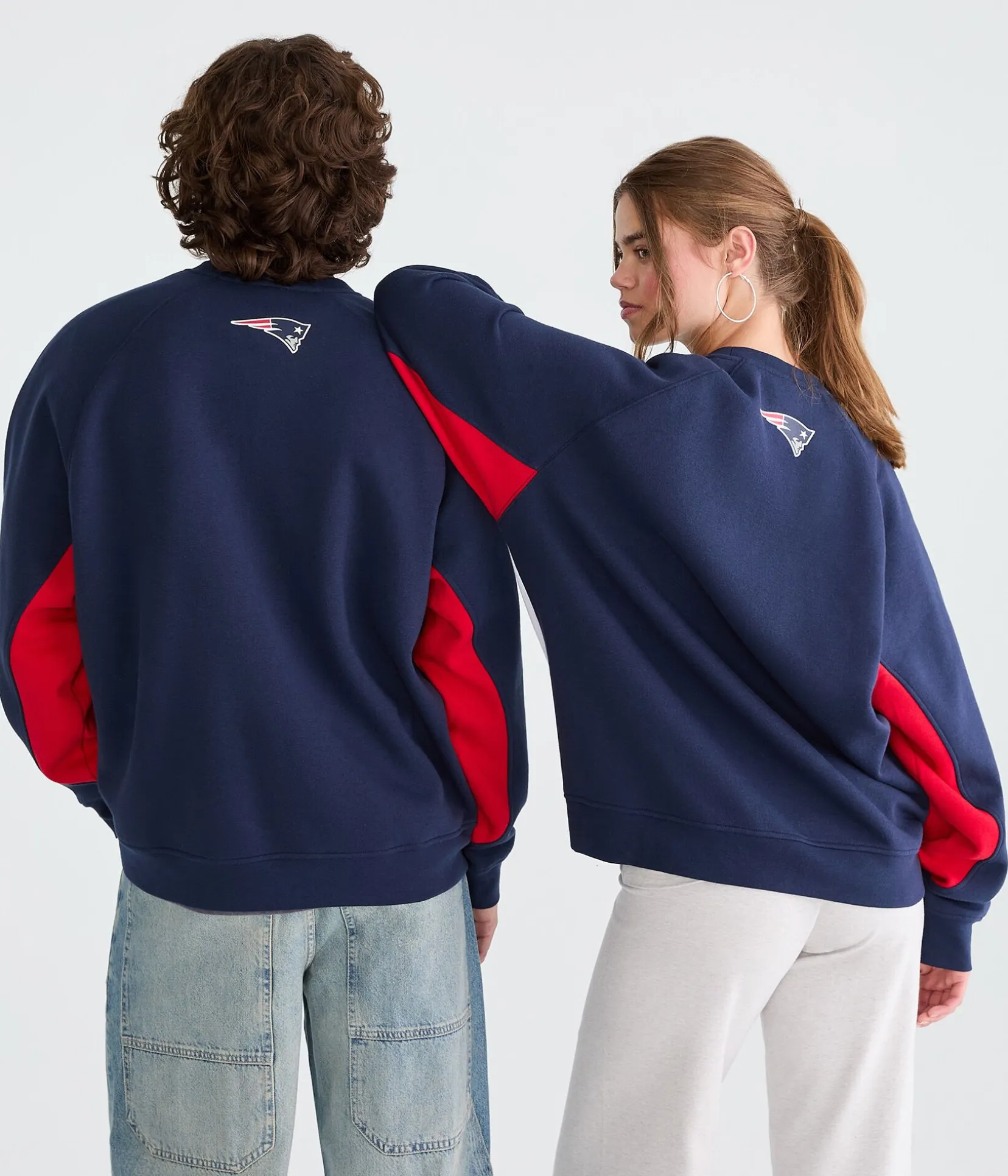 New England Patriots Colorblock Crew Sweatshirt