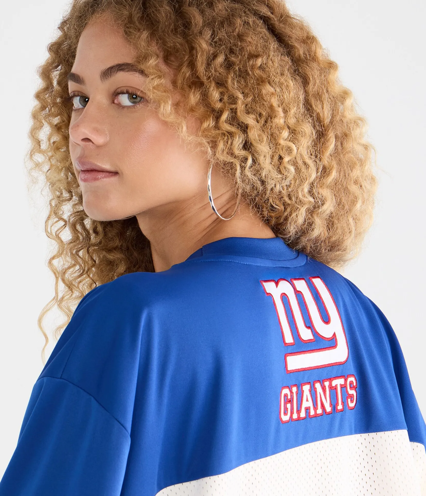 New York Giants Colorblock Mesh Top