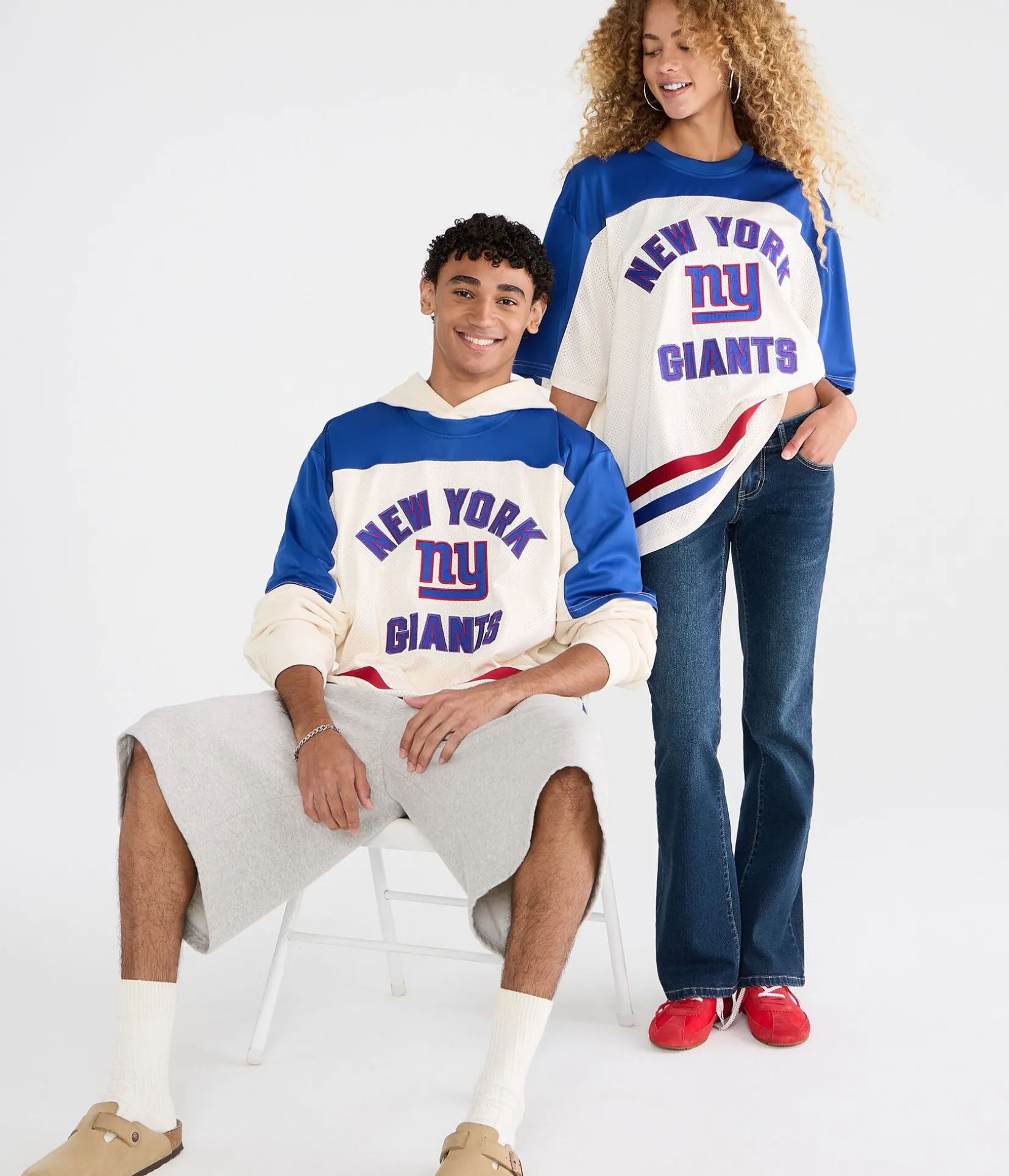 New York Giants Colorblock Mesh Top