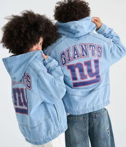 New York Giants Full-Zip Hooded Denim Jacket