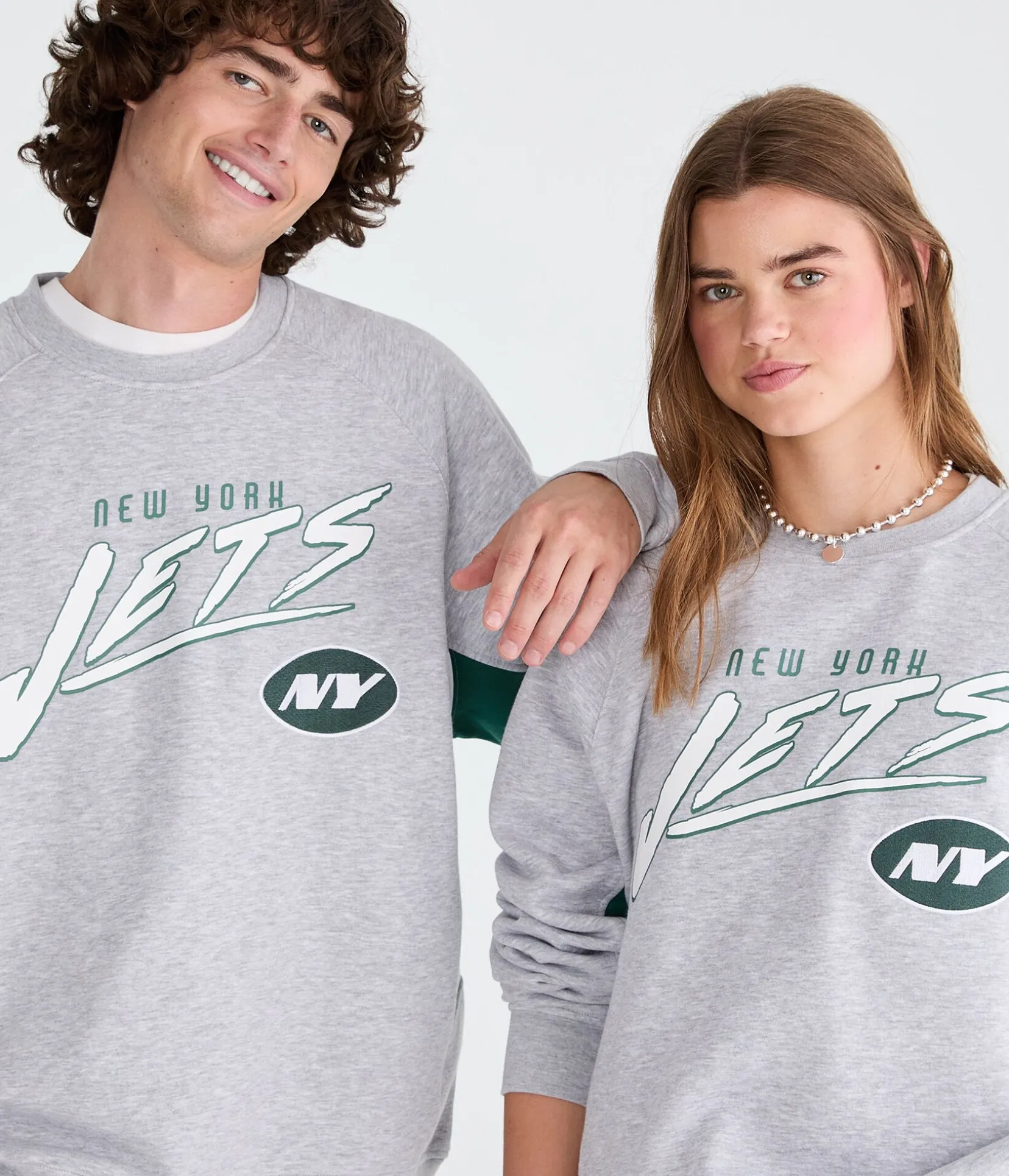 New York Jets Colorblock Crew Sweatshirt